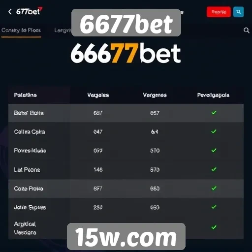 Compare vantagens e desvantagens do 6677bet com concorrentes